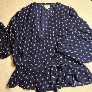 Vixbe Fold over blouse, L, new